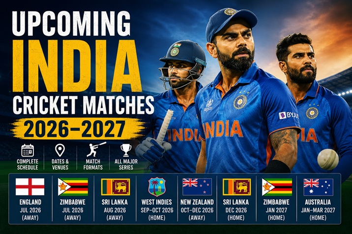 Upcoming India Cricket Matches